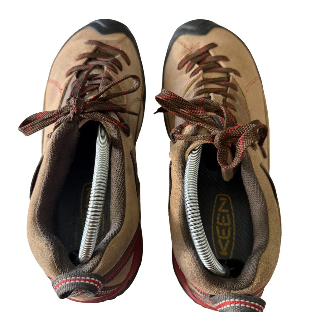 KEEN Jasper Suede Hiking Trail Shoes Tan Brown Outdoor Sneakers Mens US 9 EU 42